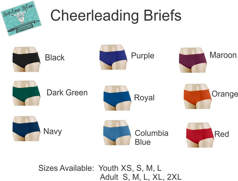 Cheerleading Uniform Accessories. Briefs Bloomers