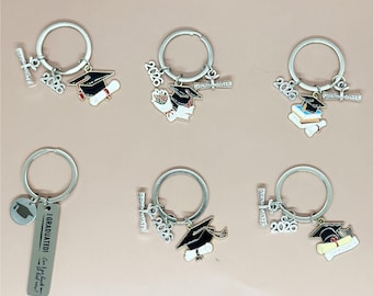 Llavero de graduación personalizado, recuerdo de graduación de 2026, regalo para graduados.