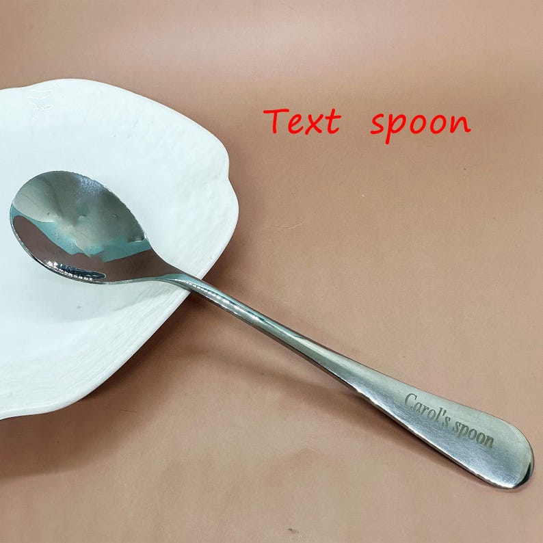Spoon Lettering Personalized Engraved Stainless Steel Spoon,custom Text Pattern Name ...