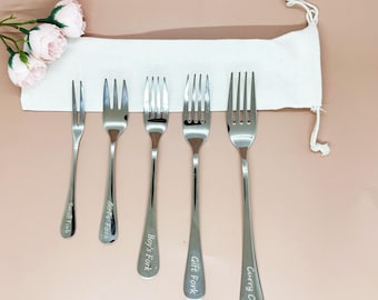 Custom Engraved Stainless Steel Fork, Personalized Keepsake  Fork,Gift,Wedding utensil anniversary,Customized Home Decor Gift,