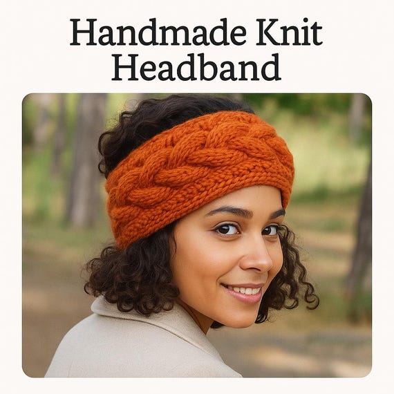 Easy Cable Knit Headband Pattern | Beginner DIY Winter  display picture 3
