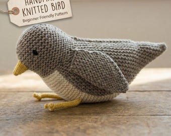 Vogel Strickmuster PDF: Anfänger-freundliche Plüschtier-Anleitung | Vintage-inspirierte DIY-Puppenanleitung