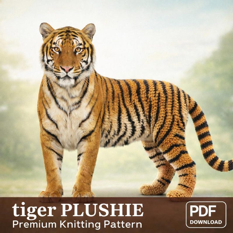 Knitting Patterns Tiger - Etsy