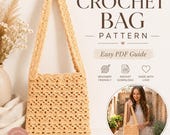 Crochet Bag Pattern PDF, Lacy Shoulder Tote, Easy Summer Purse Guide