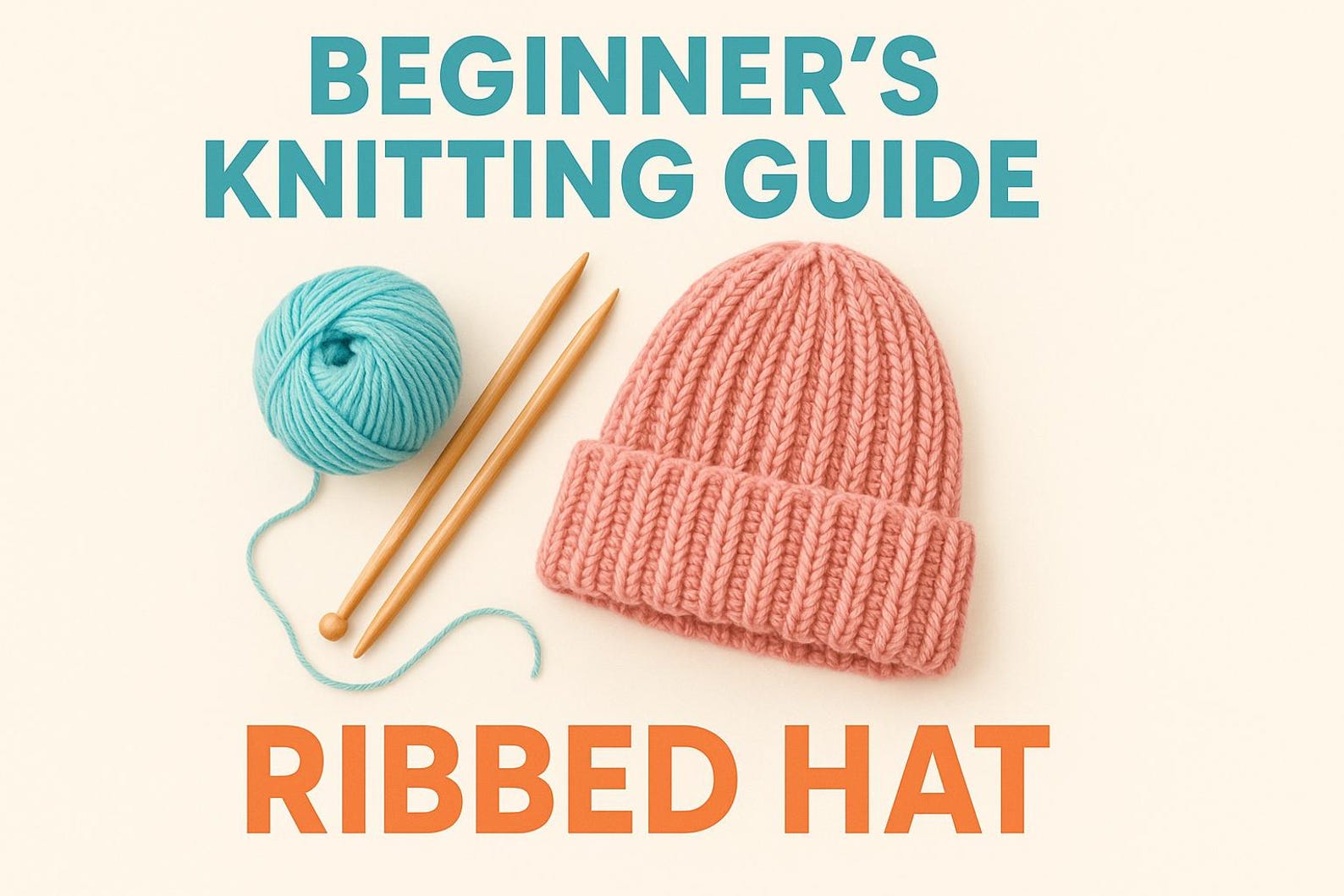 Beginner Ribbed Hat Knitting Pattern: Easy DIY Beanie (PDF Pattern - Etsy