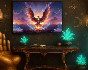 Phoenix Rising | Digital Printable Art | Rebirth & Passion Embodied