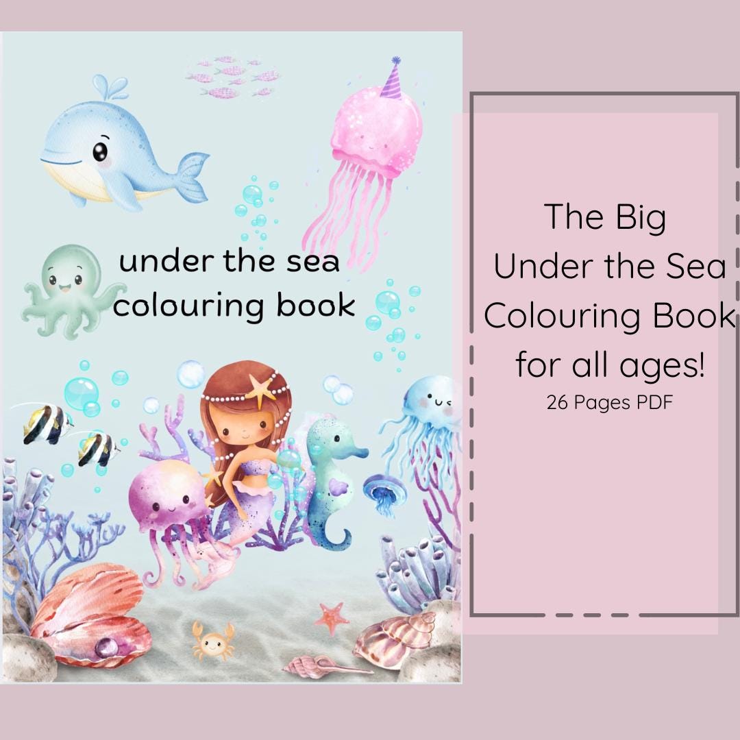 Under the Sea Coloring Book: Ocean Animals and Sea Life for Kids and ...