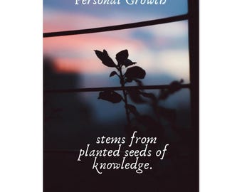 Personal Growth Wall Poster, Inspirational and Motivational Quote