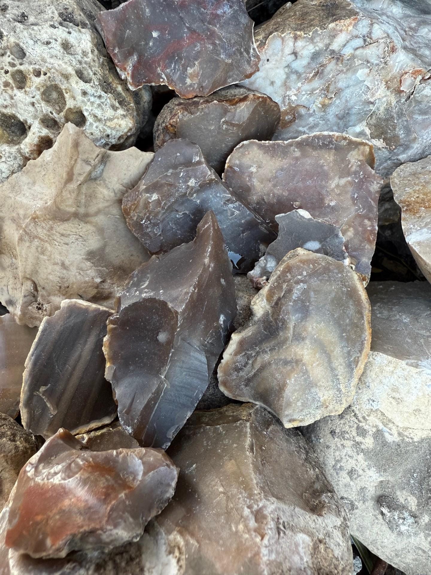 Beautiful Flint Rocks Texas Flint Rock, Multi-color Mystery Box, Cabbing, Knapping, Crafts ...