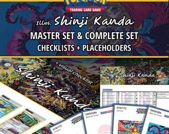 Shinji Kanda Master Set & Complete Set | Shinji Kanda Artist Collection Checklist + Binder Placeholders | Printable PDF