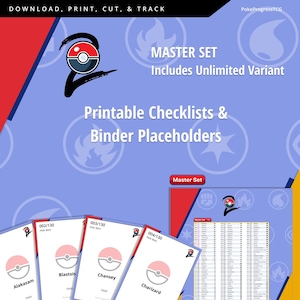 Pokemon TCG | Base Set 2 Master Set Checklists and Binder Placeholders | Unlimited | Wizards of the Coast | Vintage Pokemon TCG