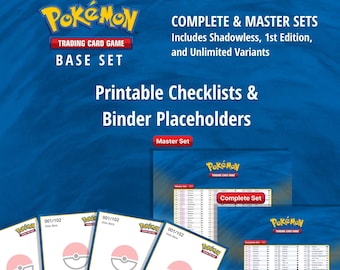printable pokemon trading card checklist Pokmon TCG Checklist  Generation 1 (1151 Pokmon) ENGLISH