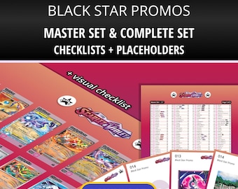Scarlet and Violet | Black Star Promos Master Set & Complete Set Checklists + Binder Placeholders | Scarlet and Violet Promos | Digital