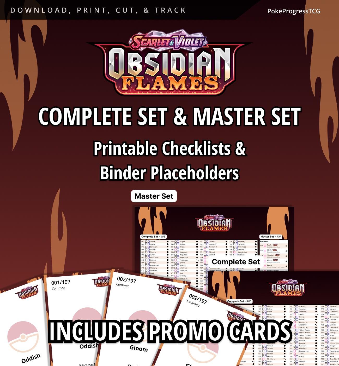 Scarlet and Violet | Obsidian Flames Master Set & Complete Set