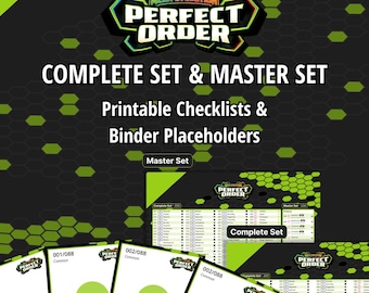 Mega-evolutie | Perfect Order Master Set en complete set checklists + tijdelijke aanduidingen voor mappen | Afdrukbare checklist voor perfecte bestelling