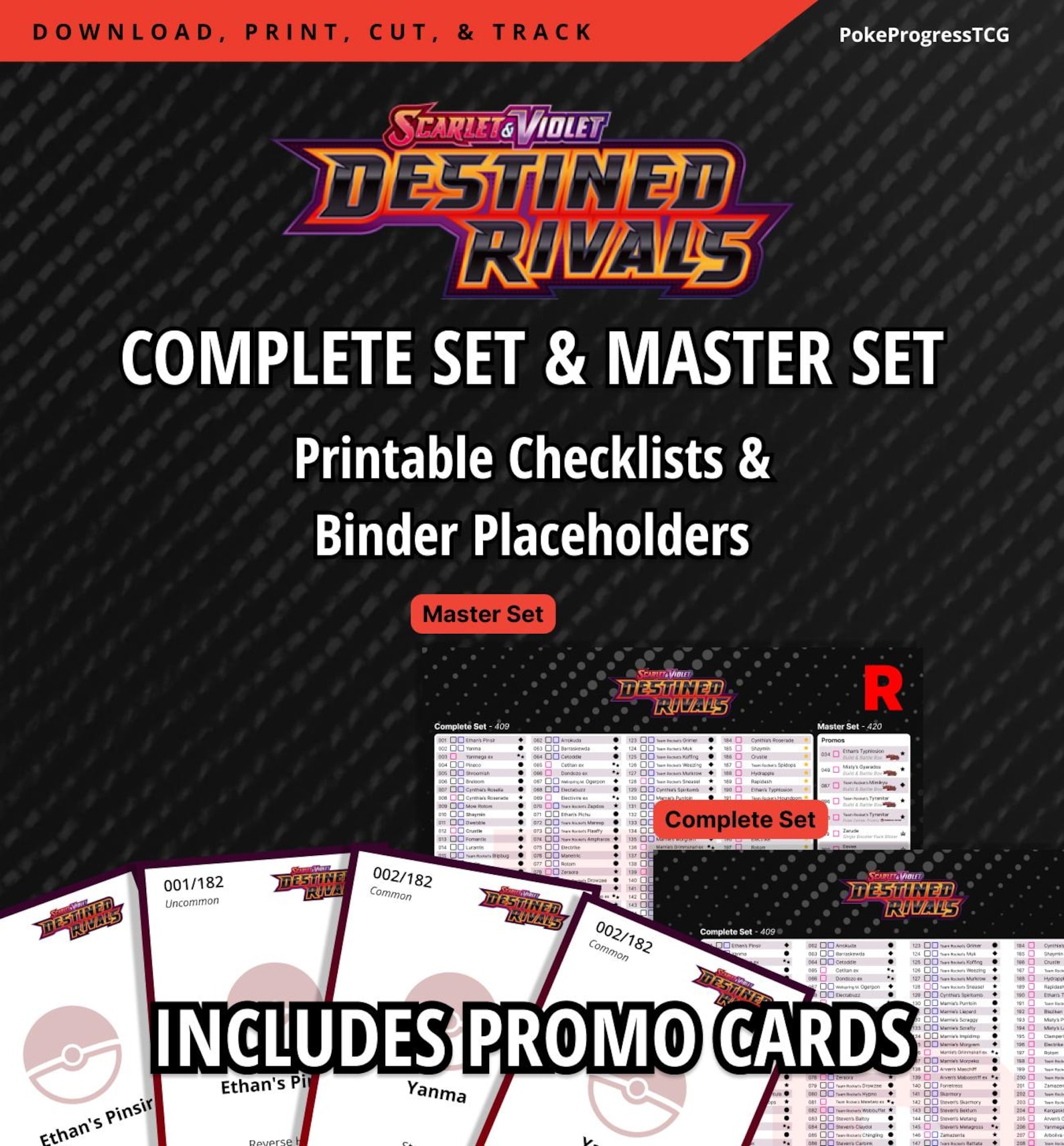 Scarlet and Violet | Destined Rivals Master Set & Complete Set ...
