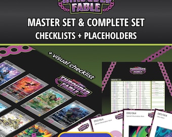 Shrouded Fable Master Set and Complete Set Binder Placeholders + Printable Checklist | Scarlet & Violet Pokémon TCG | PDF Digital Download