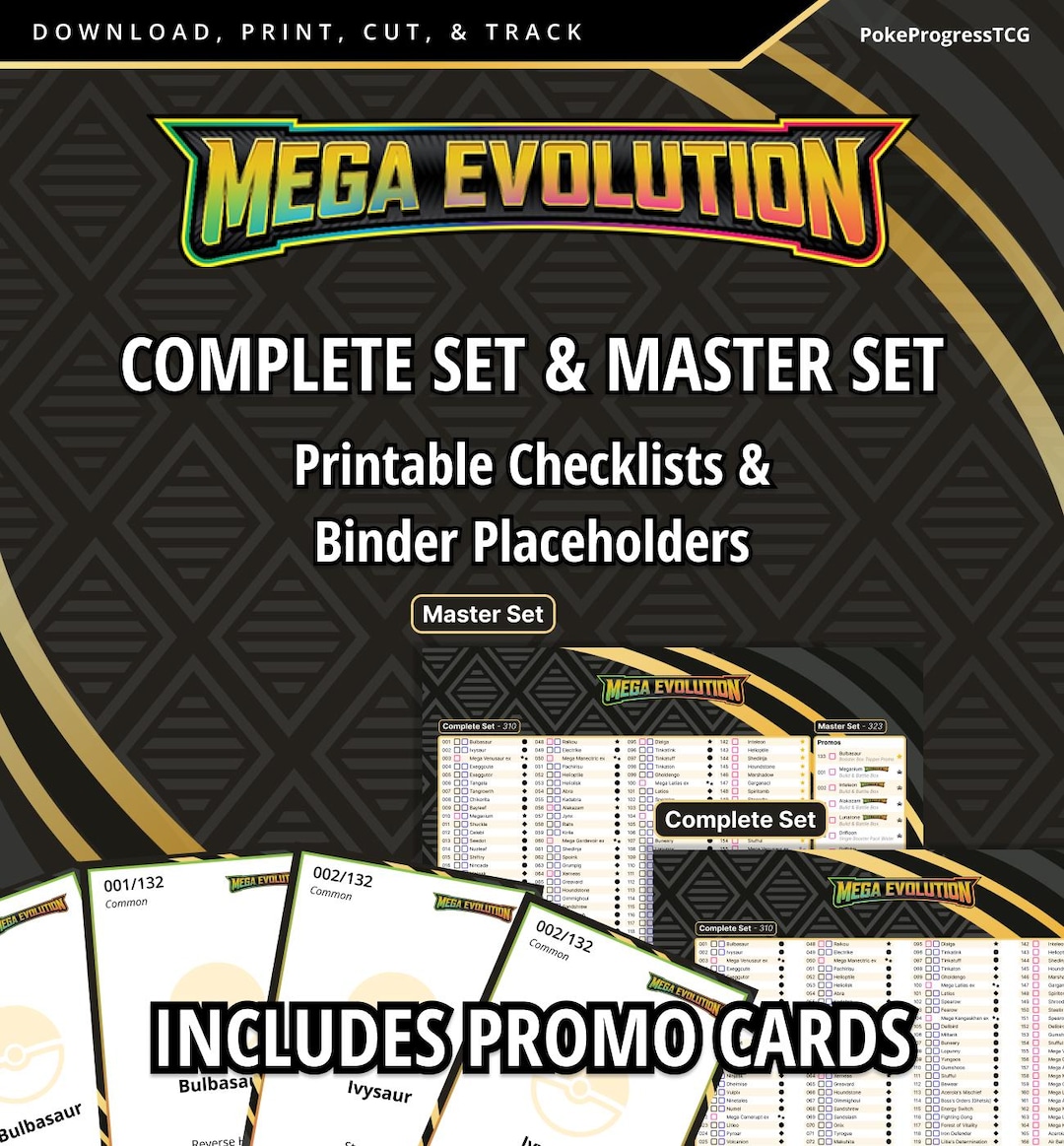 Mega Evolution TCG | Mega Evolution Base Set Master Set & Complete Set ...