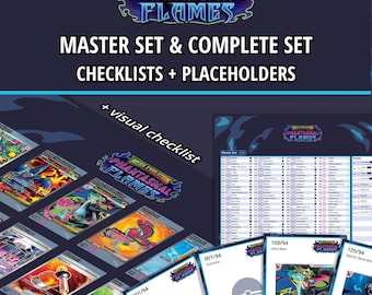 Phantasmal Flames Master Set and Complete Set Binder Placeholders + Printable Checklist | Mega Evolution Pokémon TCG | PDF Digital Download
