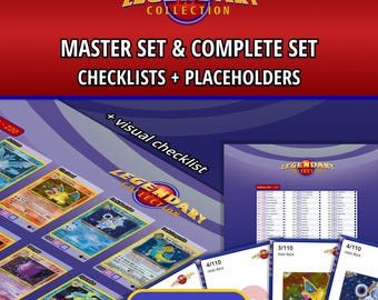 Legendary Collection Master Set and Complete Set Checklists + Binder Placeholders | Printable Checklist | WOTC