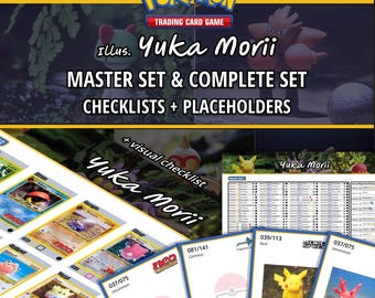 Yuka Morii Master Set | Pokemon Artist Collection Checklist & Binder Placeholders | Clay Art Pokemon Master Set | TCG Printable PDF