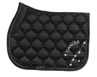 Cancer Zodiac Saddle Pad Celestial Horse Pad with Rhinestone Constellation