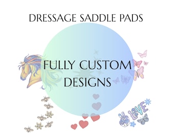 Fully Custom Dressage Saddle Pad – Choose Color, Trim & Unique Design or Design Your Own!