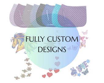 Fully Custom Saddle Pad – Choose Color, Trim & Unique Design or Design Your Own!