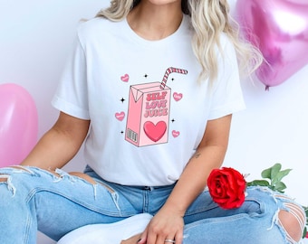 Self Love Juice Pink Sparkles - Transferencia DTF lista para imprimir, vibrante y a todo color