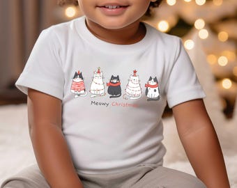 Meowy Christmas - Full Color Vibrant Ready-to-Press DTF Transfer