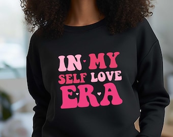 Texto rosa "In My Self Love Era" - Transferencia DTF vibrante a todo color, lista para imprimir