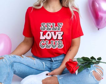 Self Love Club – Pełnokolorowy, żywy, gotowy do druku transfer DTF