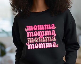Corazones de guepardo rosa de mamá - Transferencia DTF a todo color, vibrante y lista para imprimir