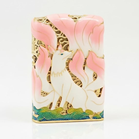 Zippo Kitsune Nine Tailed Fox Lighter - Enamel Art Zippo , 3D Deep