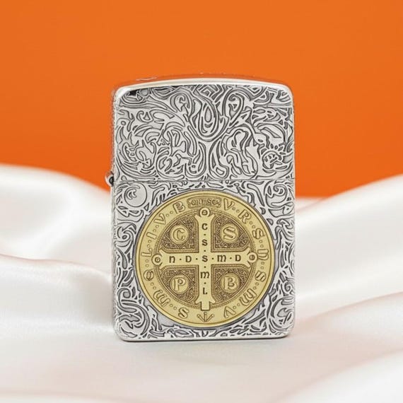 Zippo Constantine Engraved Lighter, Rare Zippo Religious