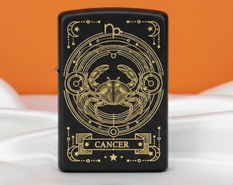 Zippo 山羊座刻印ライター、カスタムパーソナライズ星座ライター、刻印 