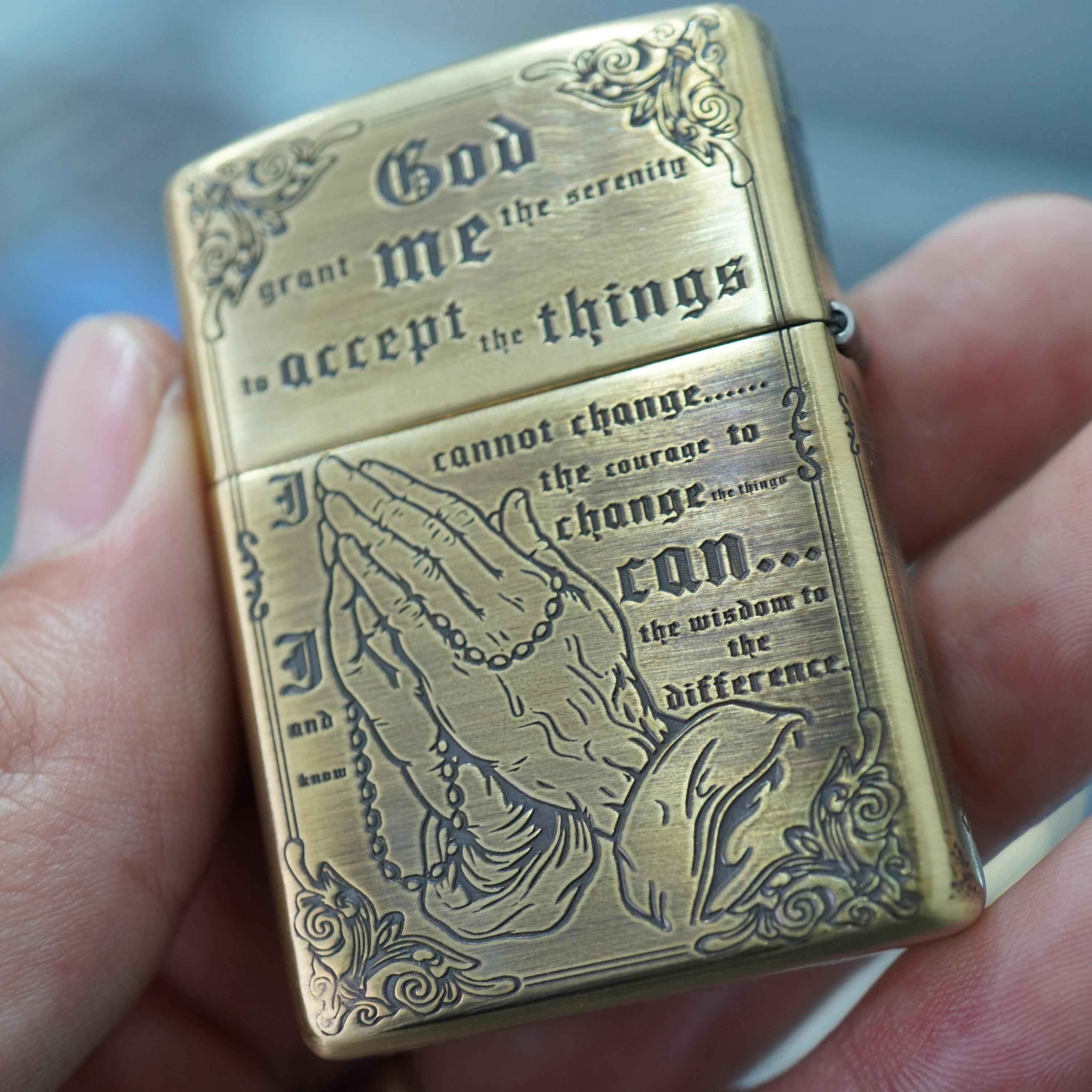 Zippo Angel Emblem Lighter, Church Engraved Zippo, Religious