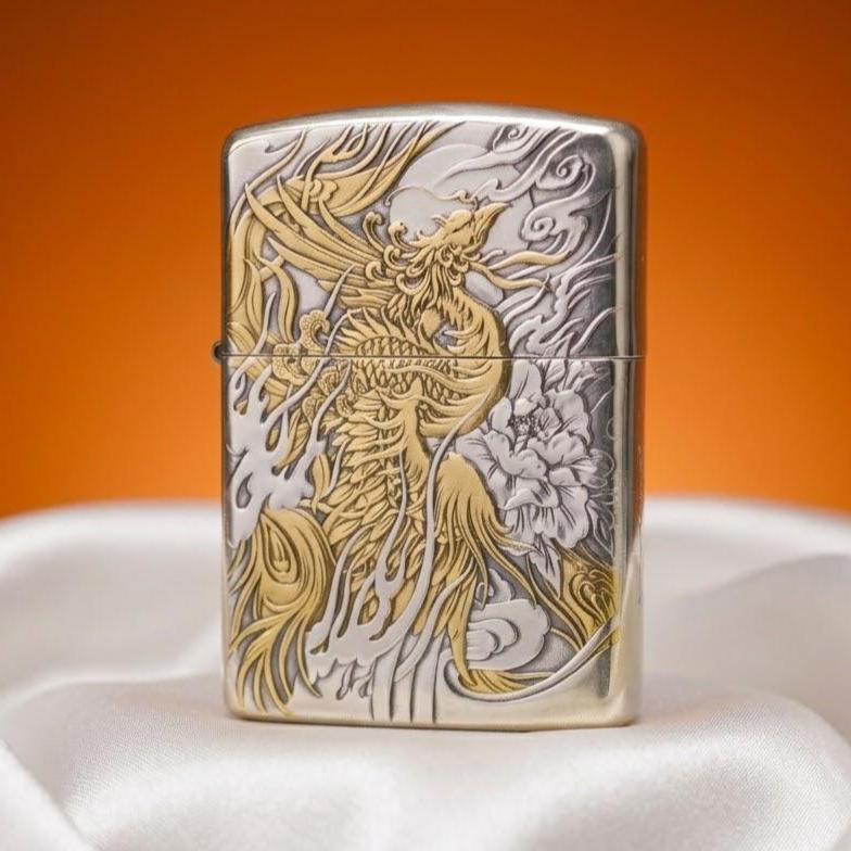 Zippo Phoenix Engraved Lighter, Hand Craved Zippo Lighters, Custom