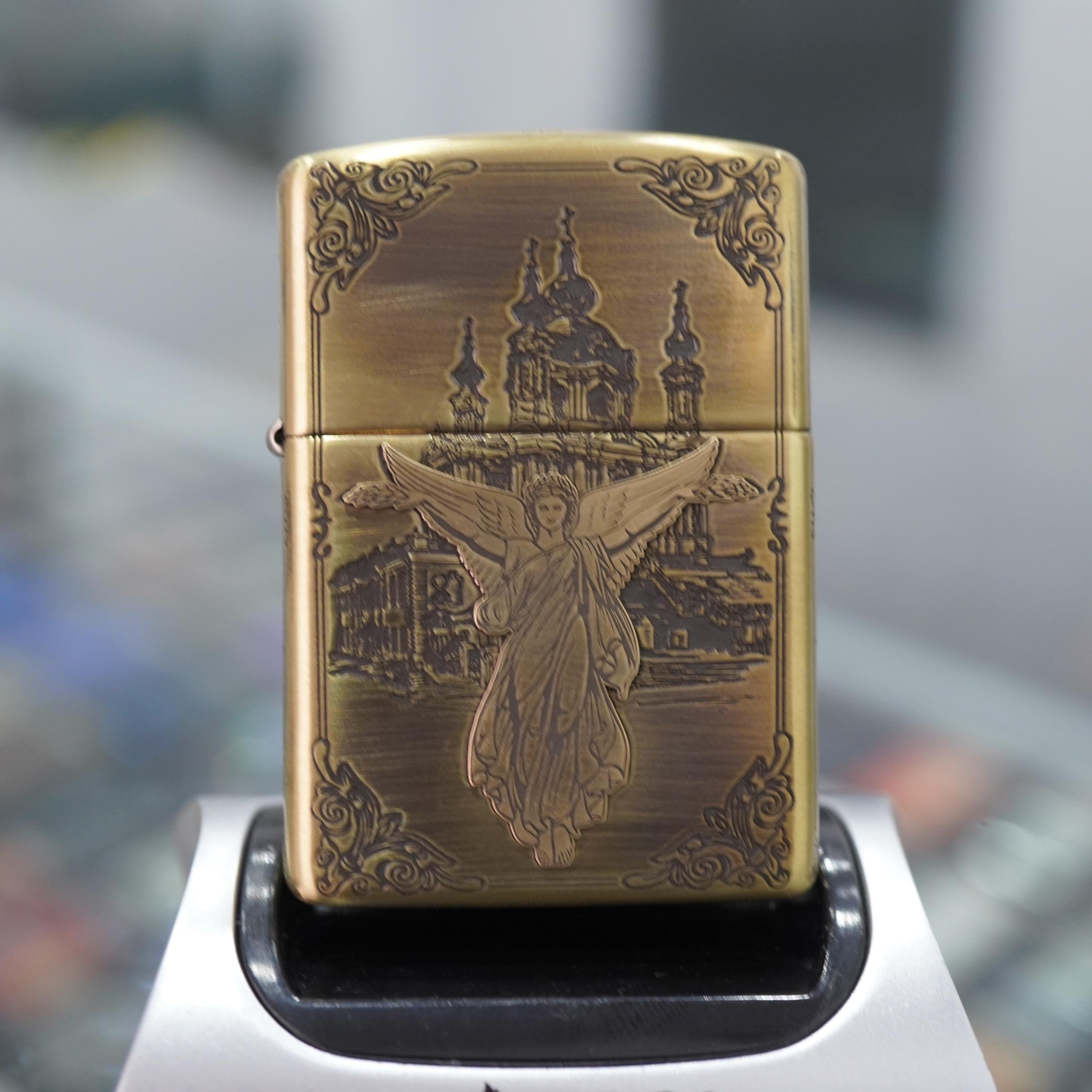 Zippo Angel Emblem Lighter, Church Engraved Zippo, Religious