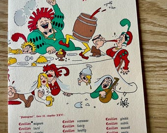 Rare Signed Au Mouton de Panurge Vintage Menu