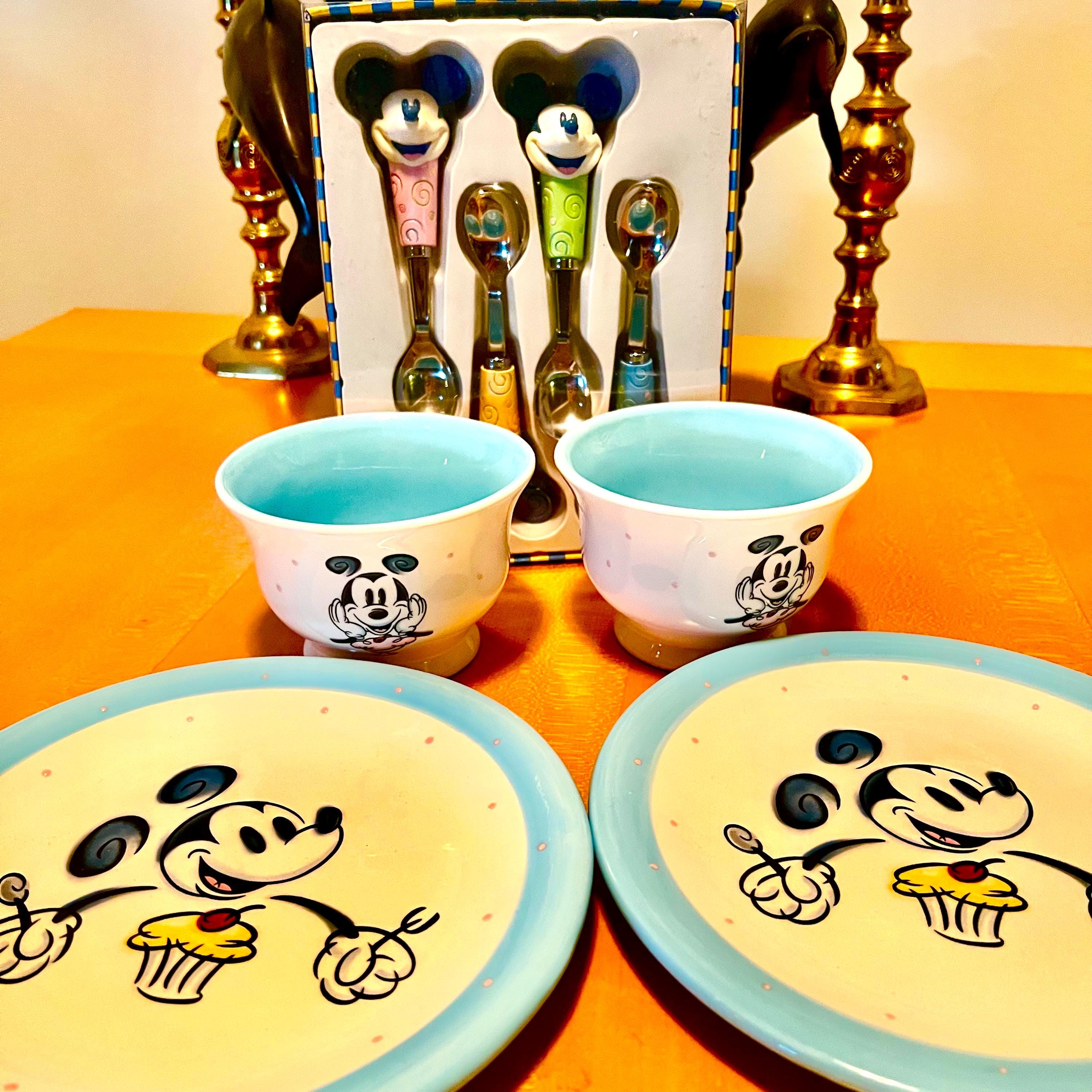 Vintage Micky Maus China Eis Set, Disney Store, Gem Mint