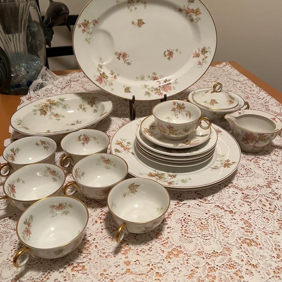 Vintage Haviland France Autumn Leaf Set 19pc Set - Etsy