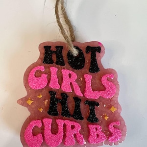 Hot Girls Hit Curbs Car Freshie – Bikini Bottom Scent, Funny Glitter Hanging Air Freshener