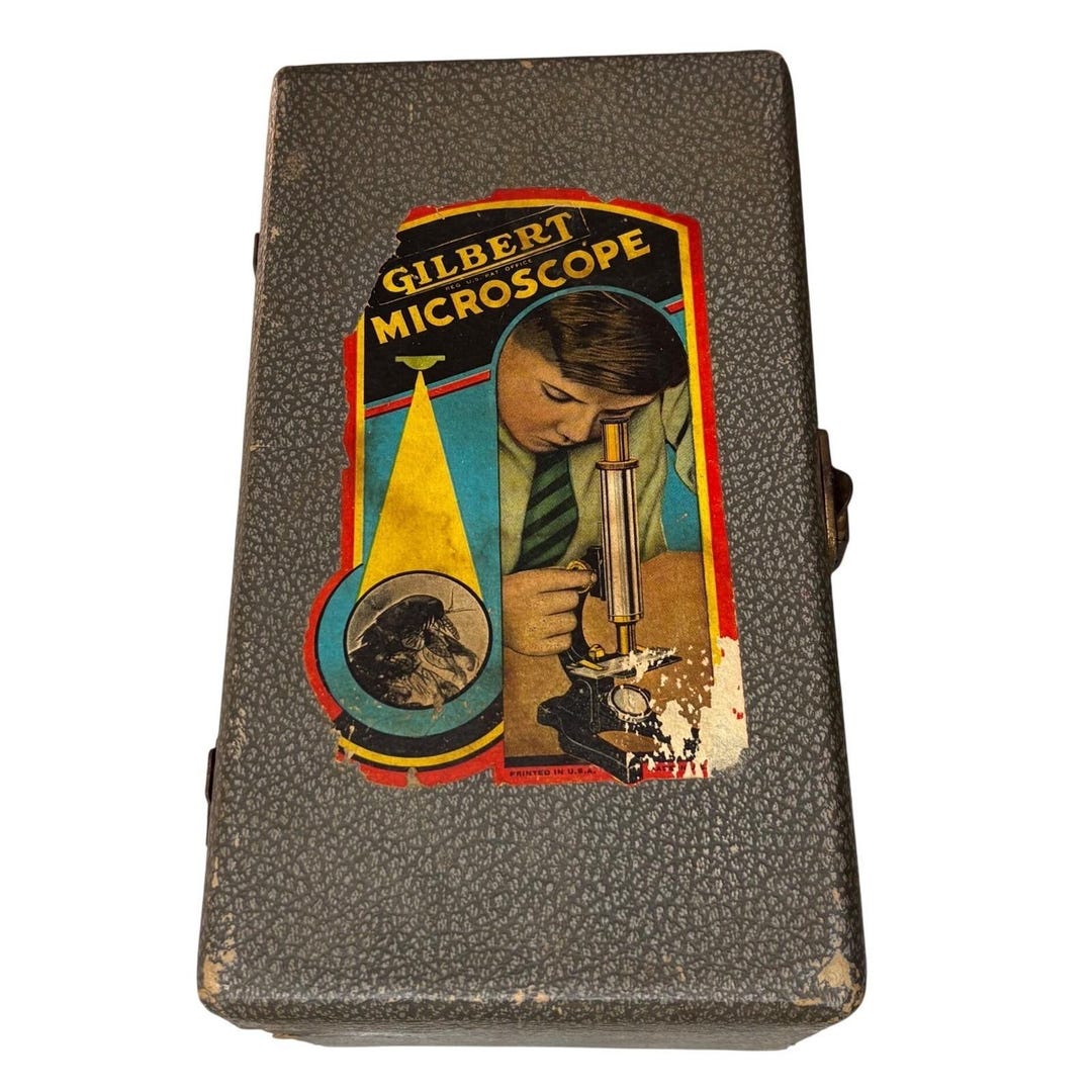 Vintage 1930s Gilbert Microscope S-16 Kit W Case Slides Tweezers Set - Etsy