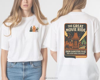 Camiseta de atracción de cine retro, camiseta de atracción de Hollywood Studios, ropa de cine clásico de MGM Studios