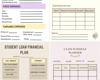 All-in-One College Bundle | 4 Planners for Class & Budget