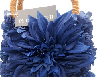 Pedalpatch Navy Blue Silk with tan valve handle