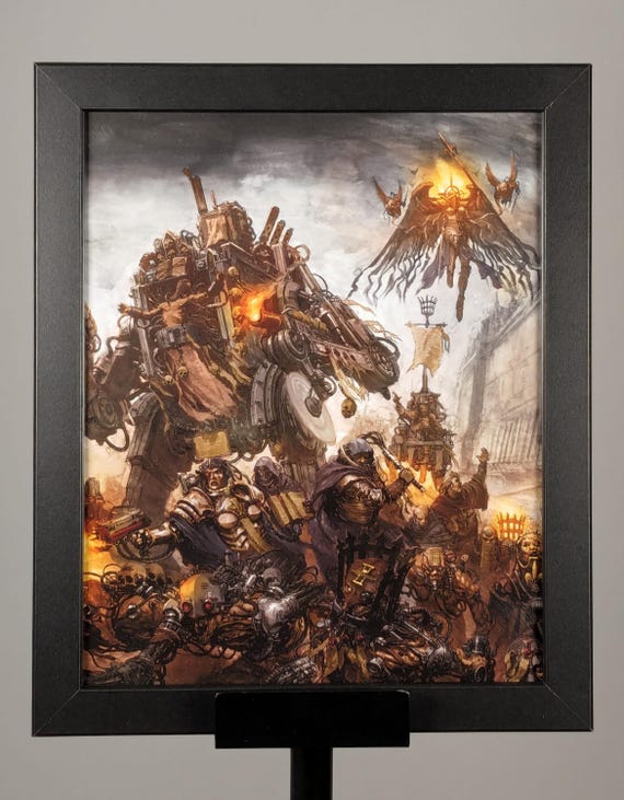 Adepta Sororitas - 40K Framed Upcycled Art (9.5x11.5)