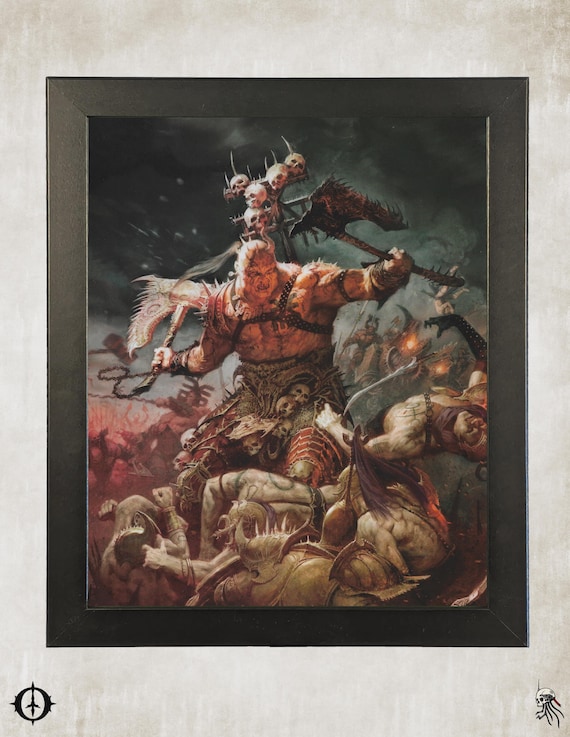 Upcycled Age of Sigmar Art - 9.5x11 Frame