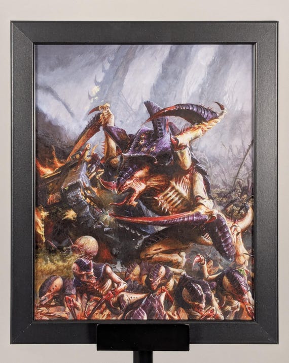 Tyranids - 40K Upcycled Art (9.5x11.5)